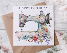 Load image into Gallery viewer, Sewing Machine Greeting Card