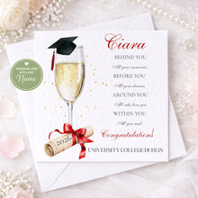 Load image into Gallery viewer, Graduation Card - Champagne & Poem