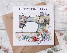 Load image into Gallery viewer, Sewing Machine Greeting Card