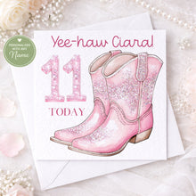 Load image into Gallery viewer, Cowgirl Birthday Card