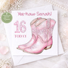 Load image into Gallery viewer, Cowgirl Birthday Card