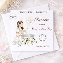 Load image into Gallery viewer, Personalised Confirmation Card For Daughter, Goddaughter, Niece or Granddaughter