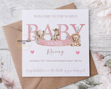 Load image into Gallery viewer, Welcome Baby Card - 3 colours