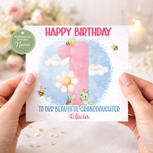 Load image into Gallery viewer, Daisy themed birthday card
