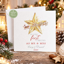 Load image into Gallery viewer, Personalised first Christmas married card - Mr & Mrs