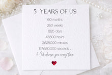 Load image into Gallery viewer, 5 Year Anniversary Card
