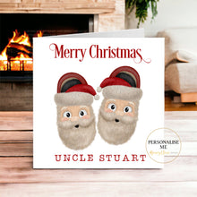 Load image into Gallery viewer, Santa Slippers Christmas Card