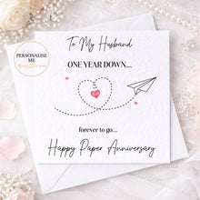Load image into Gallery viewer, 1 Year Paper Anniversary Card
