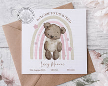 Load image into Gallery viewer, New Baby Card - Baby Bear Rainbow