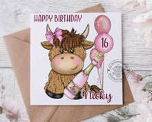 Load image into Gallery viewer, Birthday Card - Highland Coo!