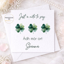 Load image into Gallery viewer, Irish Good Luck Card, Ádh Mór Ort