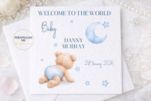Load image into Gallery viewer, Baby bear new baby card