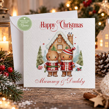 Load image into Gallery viewer, Personalised Mum & Dad Christmas Card
