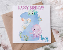 Load image into Gallery viewer, Under The Sea Birthday Card1