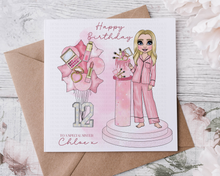 Load image into Gallery viewer, Make Up Doll Birthday Card - Style 2