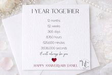 Load image into Gallery viewer, 1 Year Anniversary Card