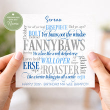 Load image into Gallery viewer, Scottish Insults Birthday card!