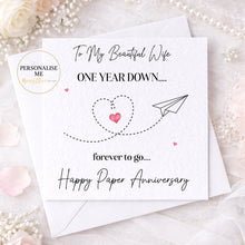 Load image into Gallery viewer, 1 Year Paper Anniversary Card