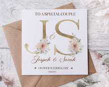 Load image into Gallery viewer, Elegant Initials Wedding Card