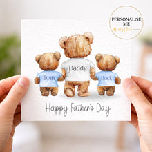 Load image into Gallery viewer, Daddy & Baby Bear Card - 1 or 2 children