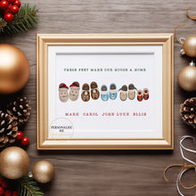 Load image into Gallery viewer, SUNDAY SAVER Slipper Family Christmas Print A4