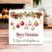 Load image into Gallery viewer, Festive Christmas Garland Greeting Card