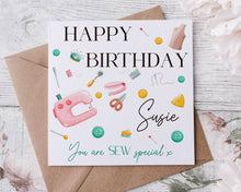 Load image into Gallery viewer, Sewing / Embroidery Greeting Card 2