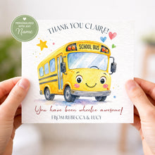 Load image into Gallery viewer, Thank you School Bus Driver Card