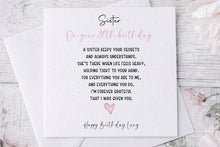 Load image into Gallery viewer, Sister Poem Birthday Card