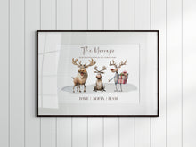 Load image into Gallery viewer, Quirky Reindeer Christmas Family Print