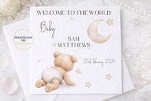 Load image into Gallery viewer, Baby bear new baby card