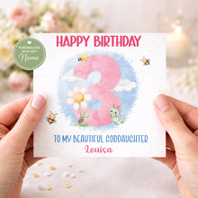 Load image into Gallery viewer, Daisy themed birthday card