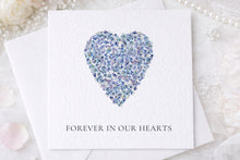 Load image into Gallery viewer, Forget Me Not Sympathy Card (Heart)