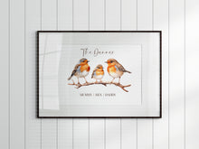 Load image into Gallery viewer, Robin Family Unframed Print A4 or A3