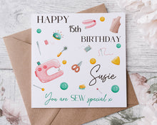 Load image into Gallery viewer, Sewing / Embroidery Greeting Card 2