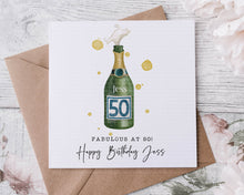 Load image into Gallery viewer, Champagne Birthday Card 2