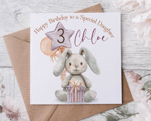 Load image into Gallery viewer, Lilac Bunny Birthday Card