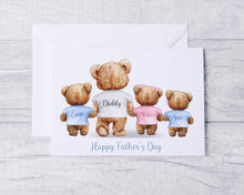 Load image into Gallery viewer, Daddy & Iittle bear Card - 3 to 5 child bears