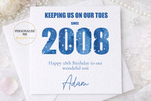 Load image into Gallery viewer, Sentimental 18th Birthday Card for Son/Grandson