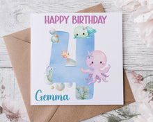 Load image into Gallery viewer, Under The Sea Birthday Card1