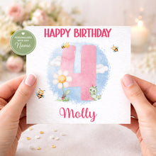 Load image into Gallery viewer, Daisy themed birthday card