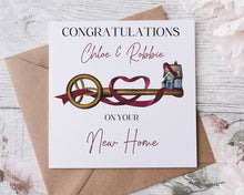 Load image into Gallery viewer, New Home Greeting Card  - House Key 3
