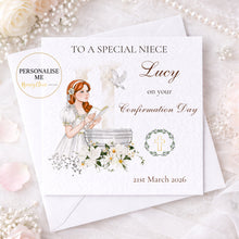 Load image into Gallery viewer, Personalised Confirmation Card For Daughter, Goddaughter, Niece or Granddaughter
