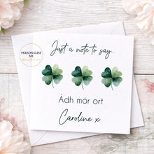 Load image into Gallery viewer, Irish Good Luck Card, Ádh Mór Ort