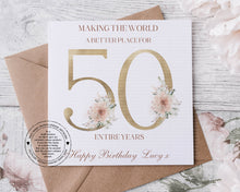 Load image into Gallery viewer, Milestone Birthday Card - Gold Boho Numbers