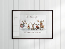 Load image into Gallery viewer, Quirky Reindeer Christmas Family Print
