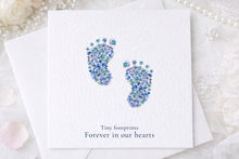 Load image into Gallery viewer, Forget me not footprints Sympathy Card