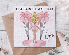 Load image into Gallery viewer, Party Girl Birthday Card PINK