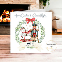 Load image into Gallery viewer, Blue Nutcracker Christmas Card