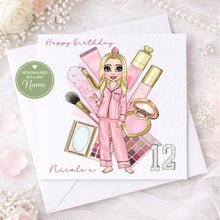 Load image into Gallery viewer, Personalised Teen Girl Birthday Card